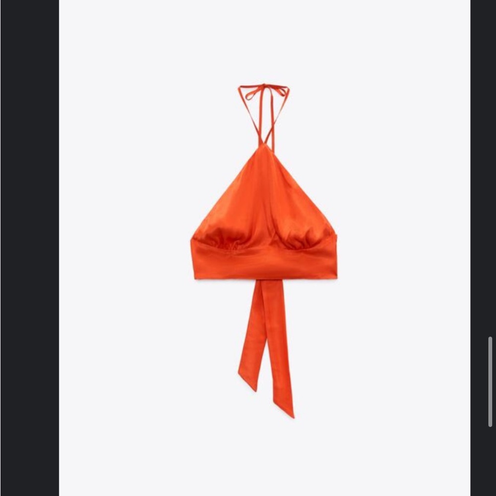Zara Satin Halter Top